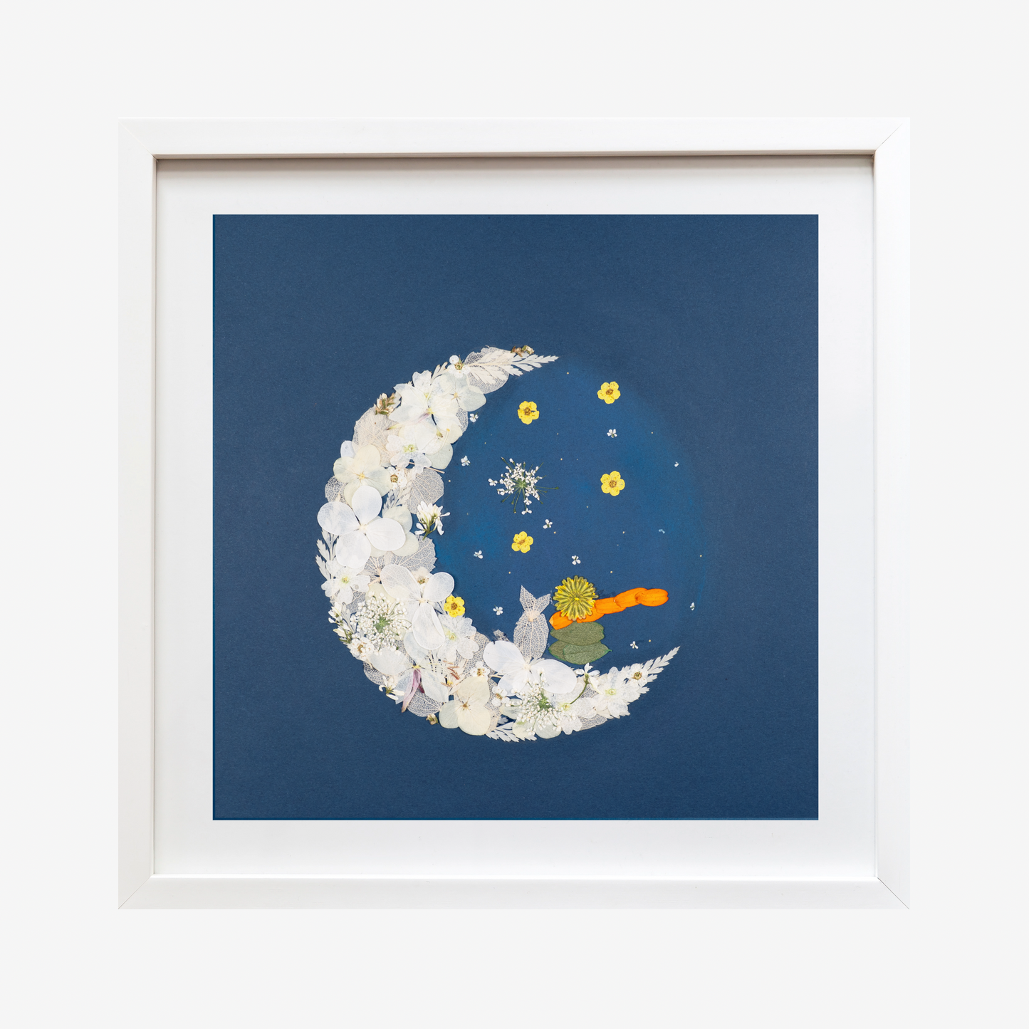 The Little Prince And His Fox Whimsical Pressed Flower Art