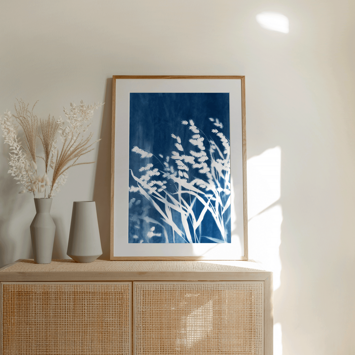 botanical blue artwork for your bedroom