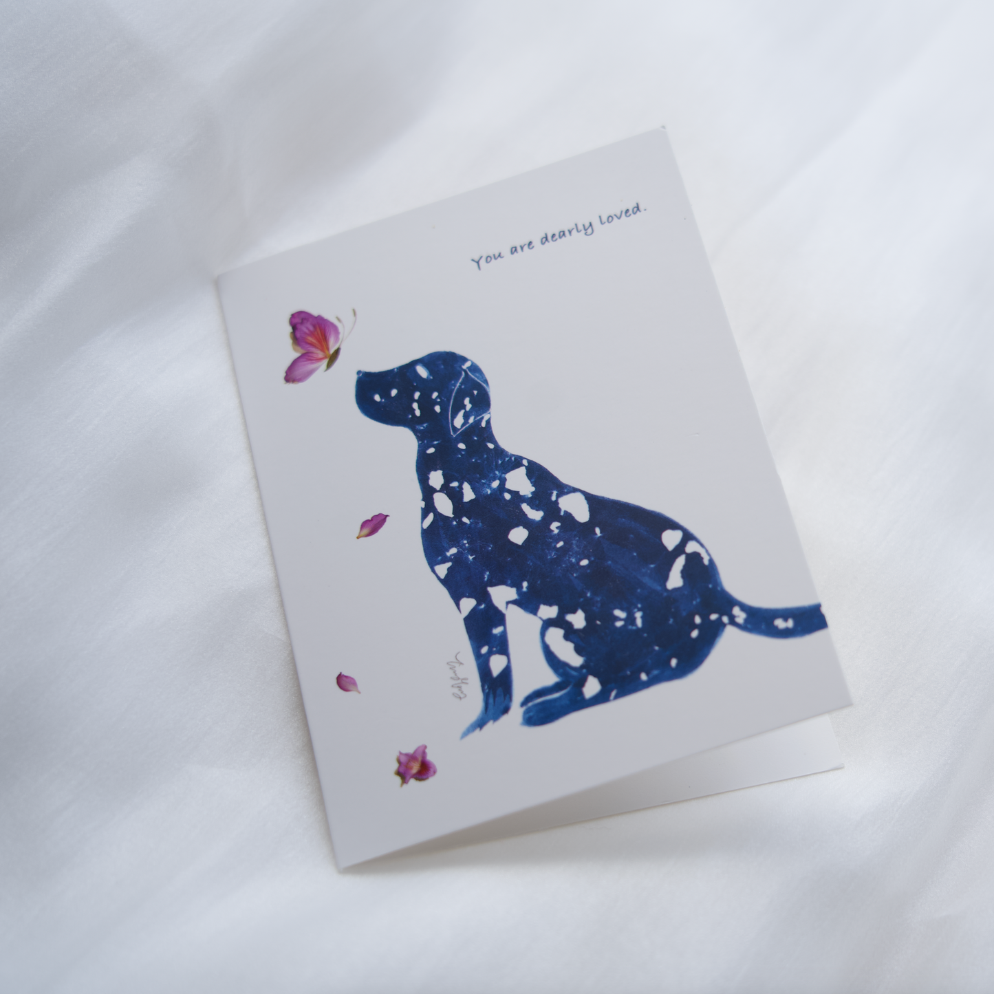 dalmatian art greeting card for dog lovers