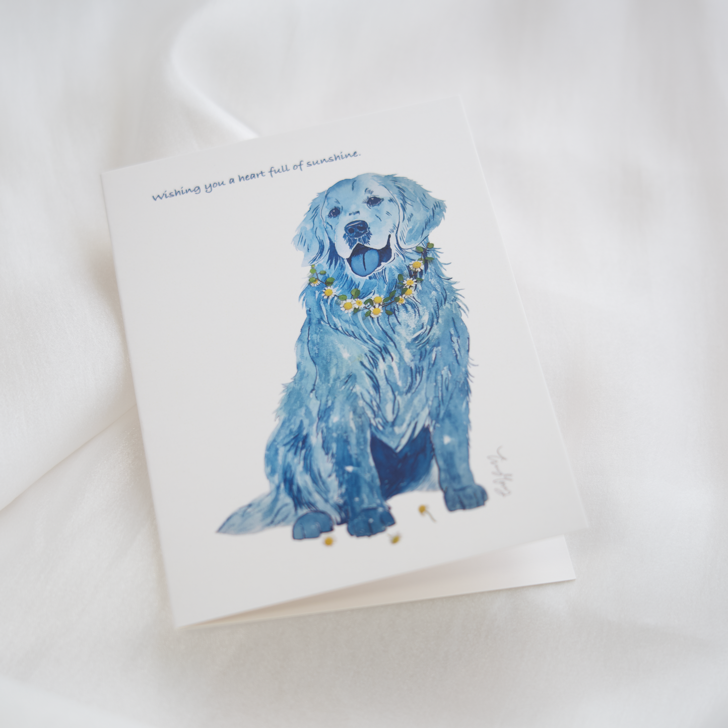 dog art artistic greeting cards for animal lovers Golden Retriever