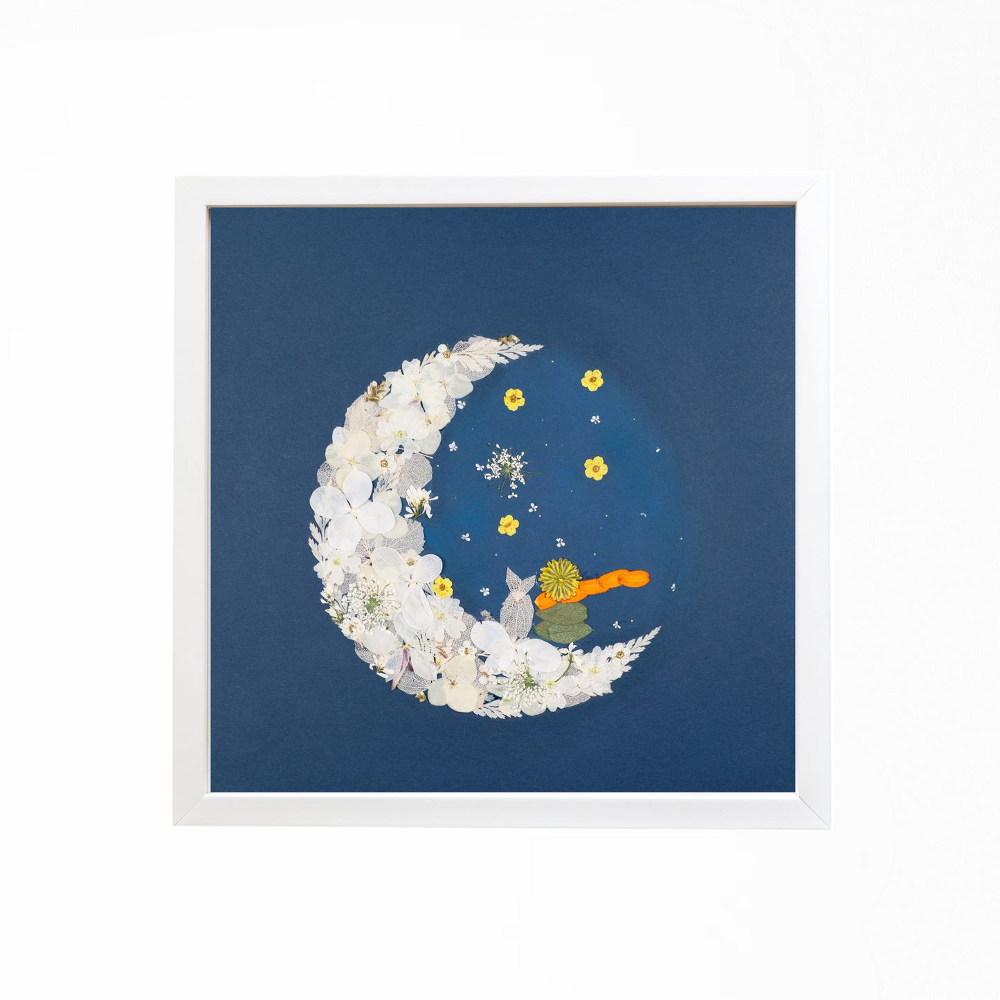 the little prince pressed flower nursery wall art