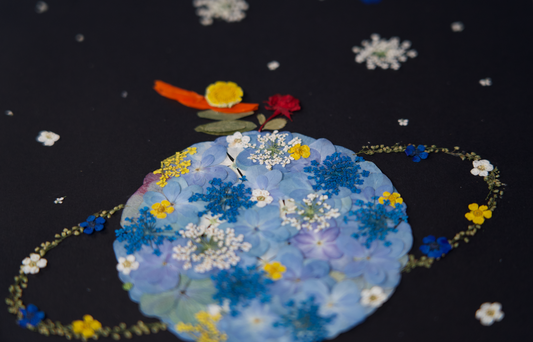 the little prince pressed flower art
