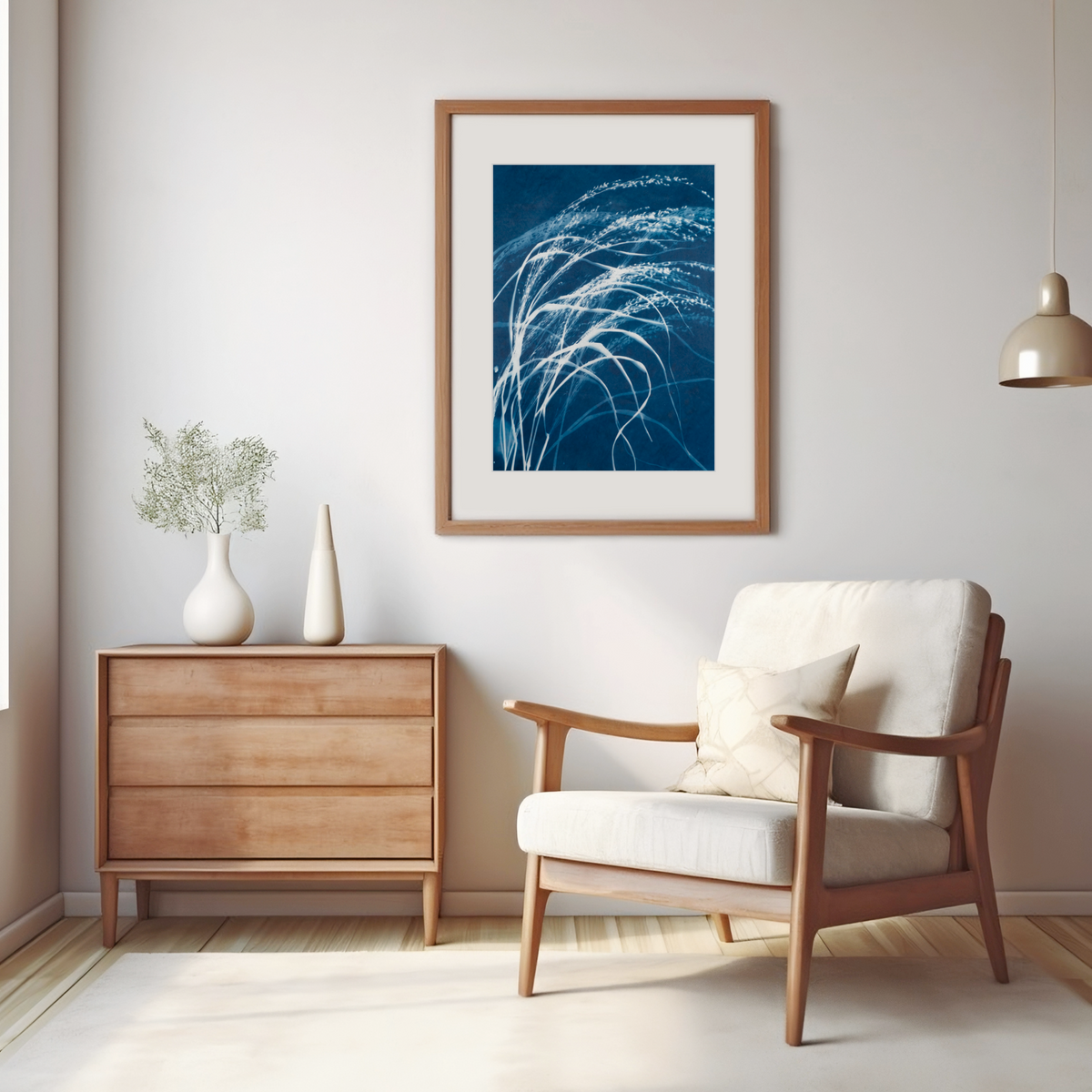 blue art for bedroom peaceful serene meditative