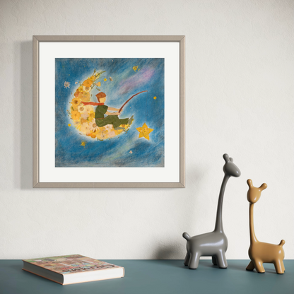 Star Fishing Art The Little Prince art for nursery room