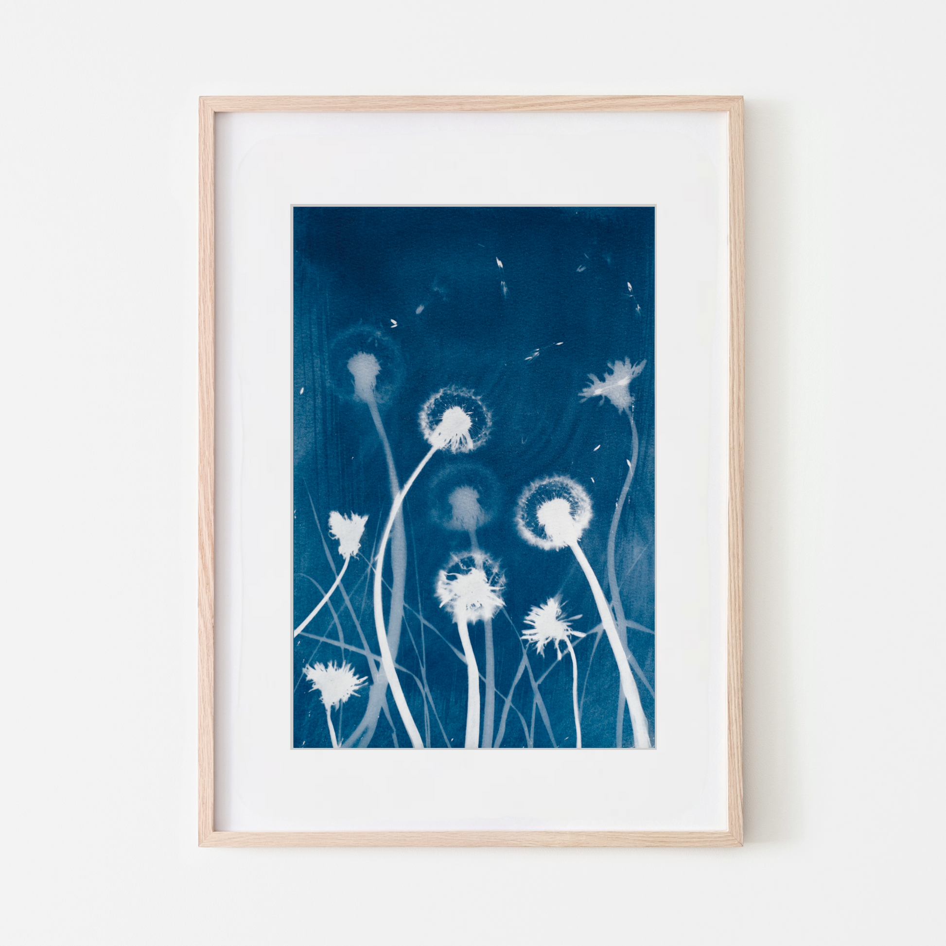 Dandelion artwork blue