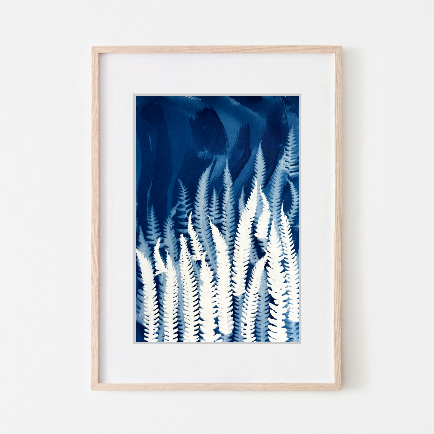 cyanotype botanical blue art solar printing