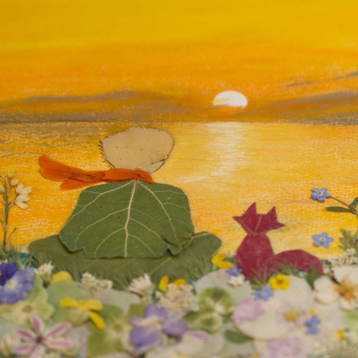 Sunset artwork flower art