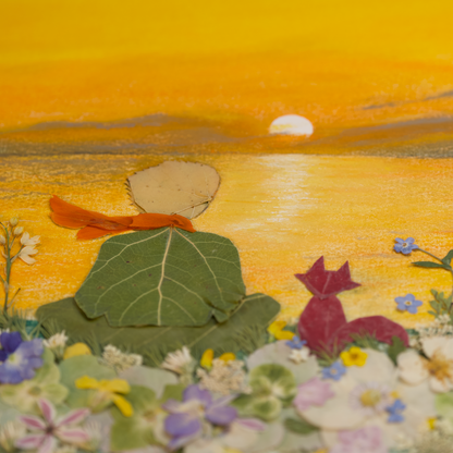 Sunset artwork flower art
