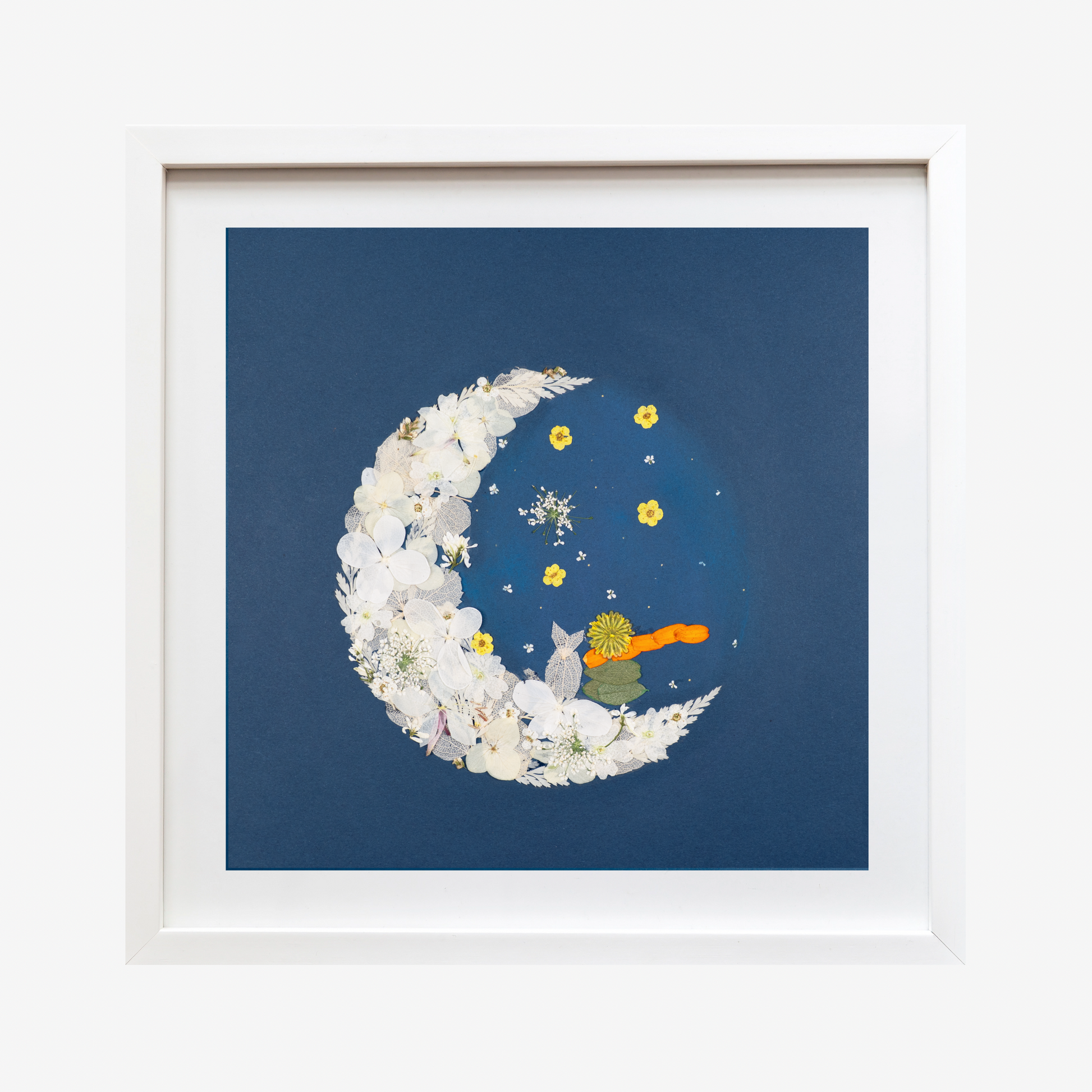 The Little Prince And His Fox Whimsical Pressed Flower Art