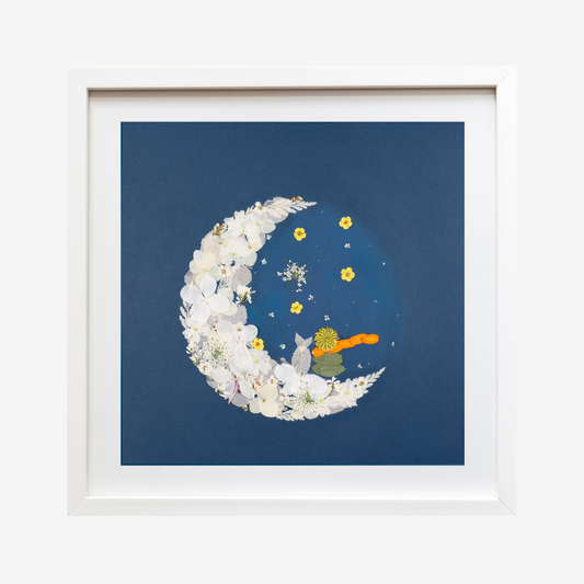 The Little Prince And His Fox Whimsical Pressed Flower Art