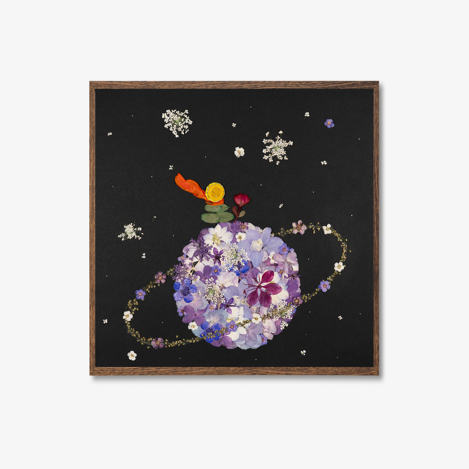 Botanical pressed flower wall art