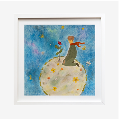 The Little Prince pressed flower art for your loved ones