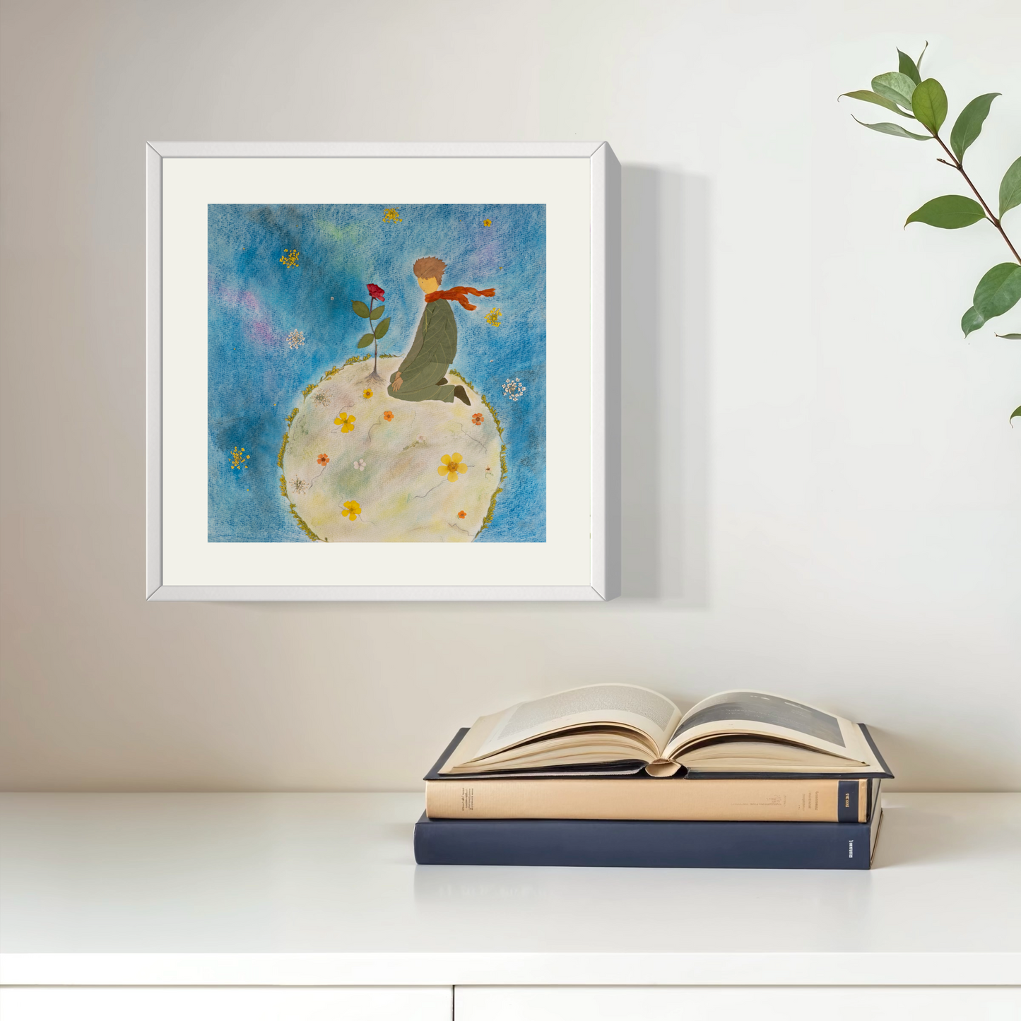 The Little Prince pressed flower art for your loved ones