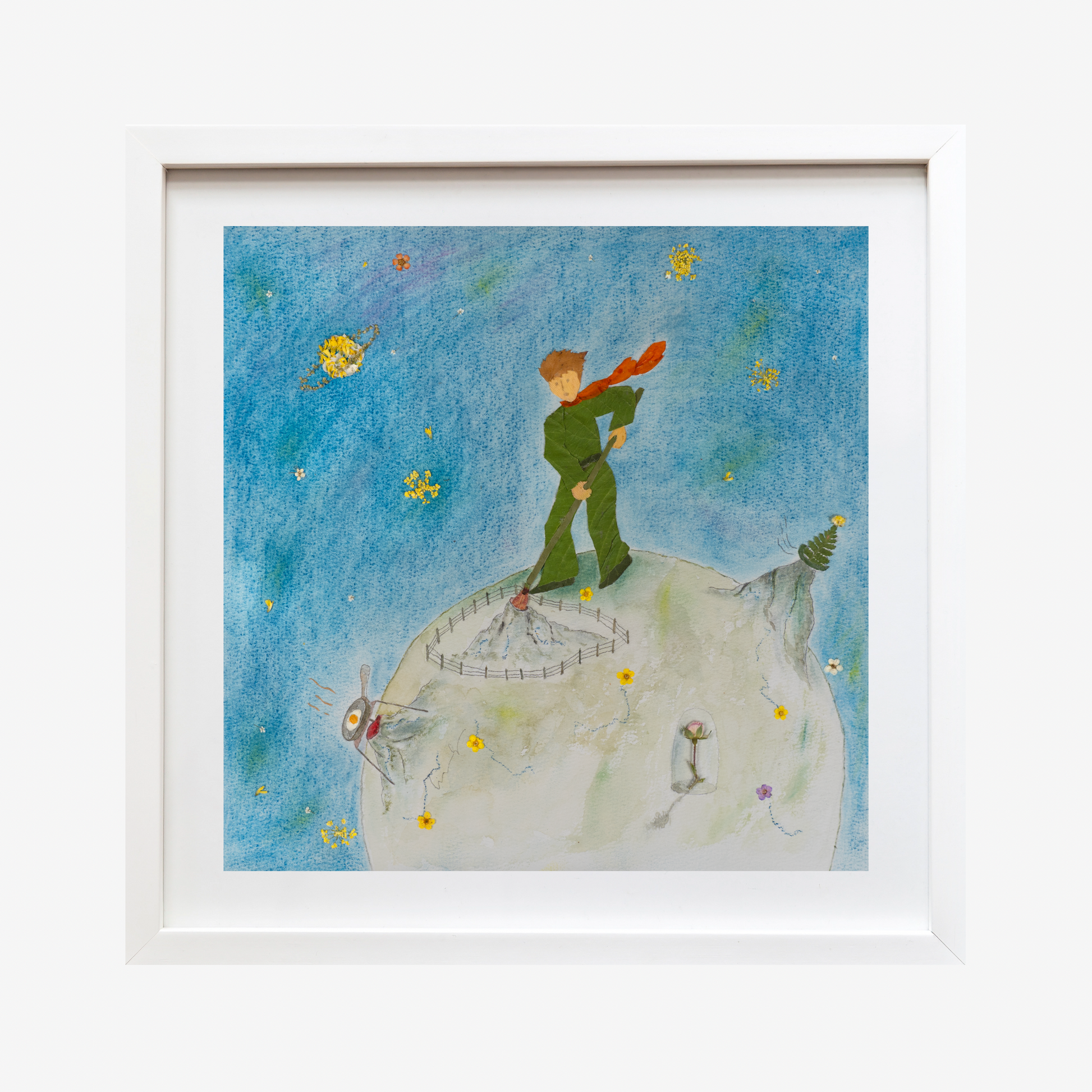 Pressed Flower Art The Little Prince's Volcano