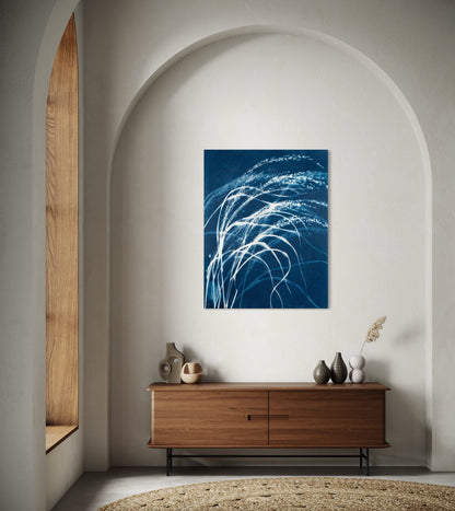 blue art peaceful meditative art for bedroom living room