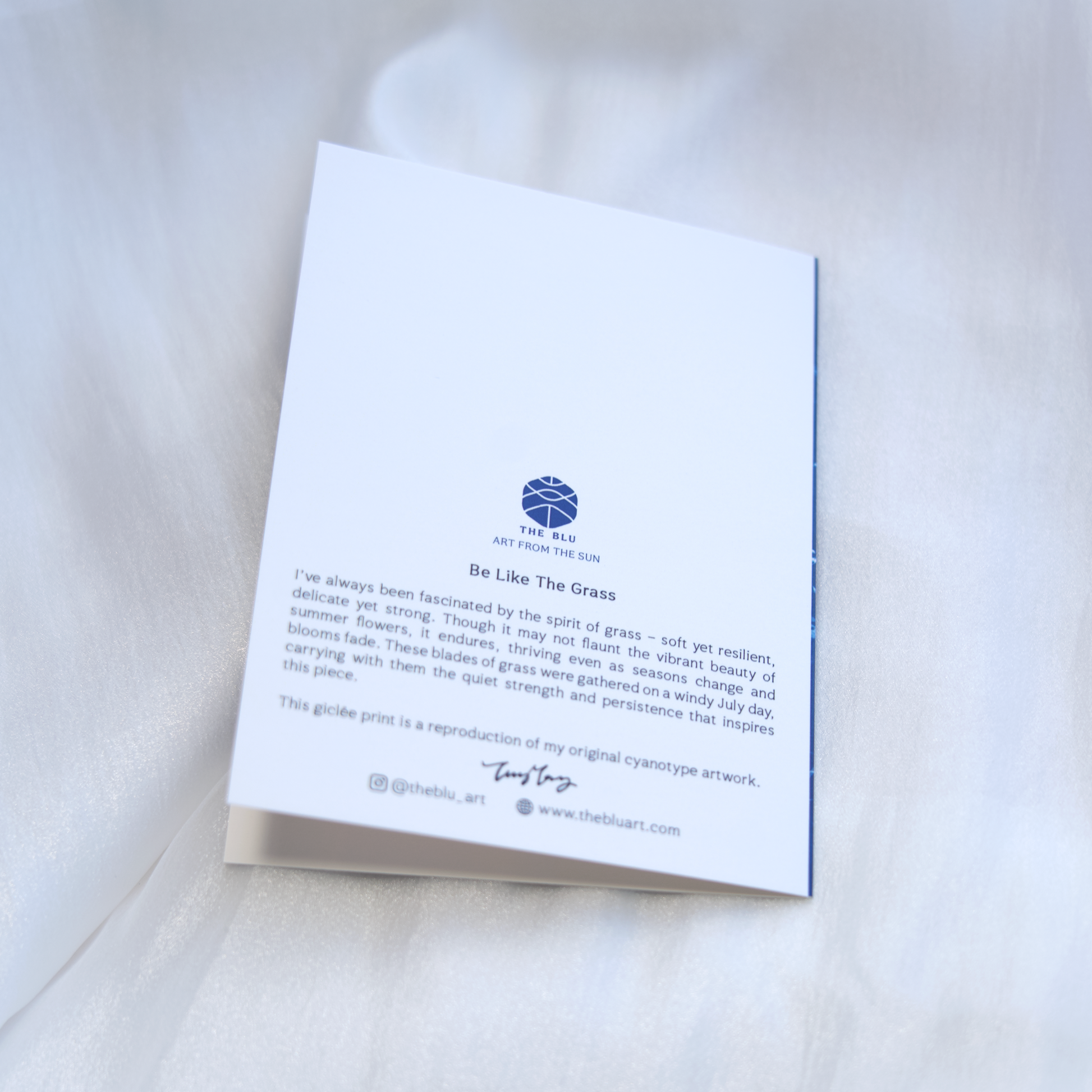 blue art botanical greeting card artistic