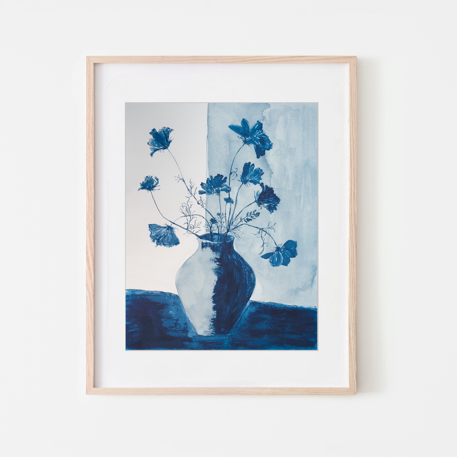 peaceful blue art for meditation