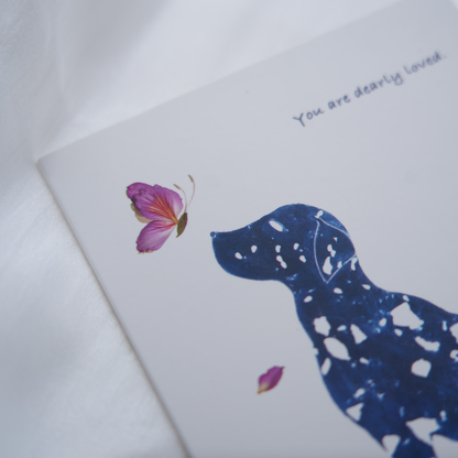 dalmatian dog art greeting card for pet dog lovers