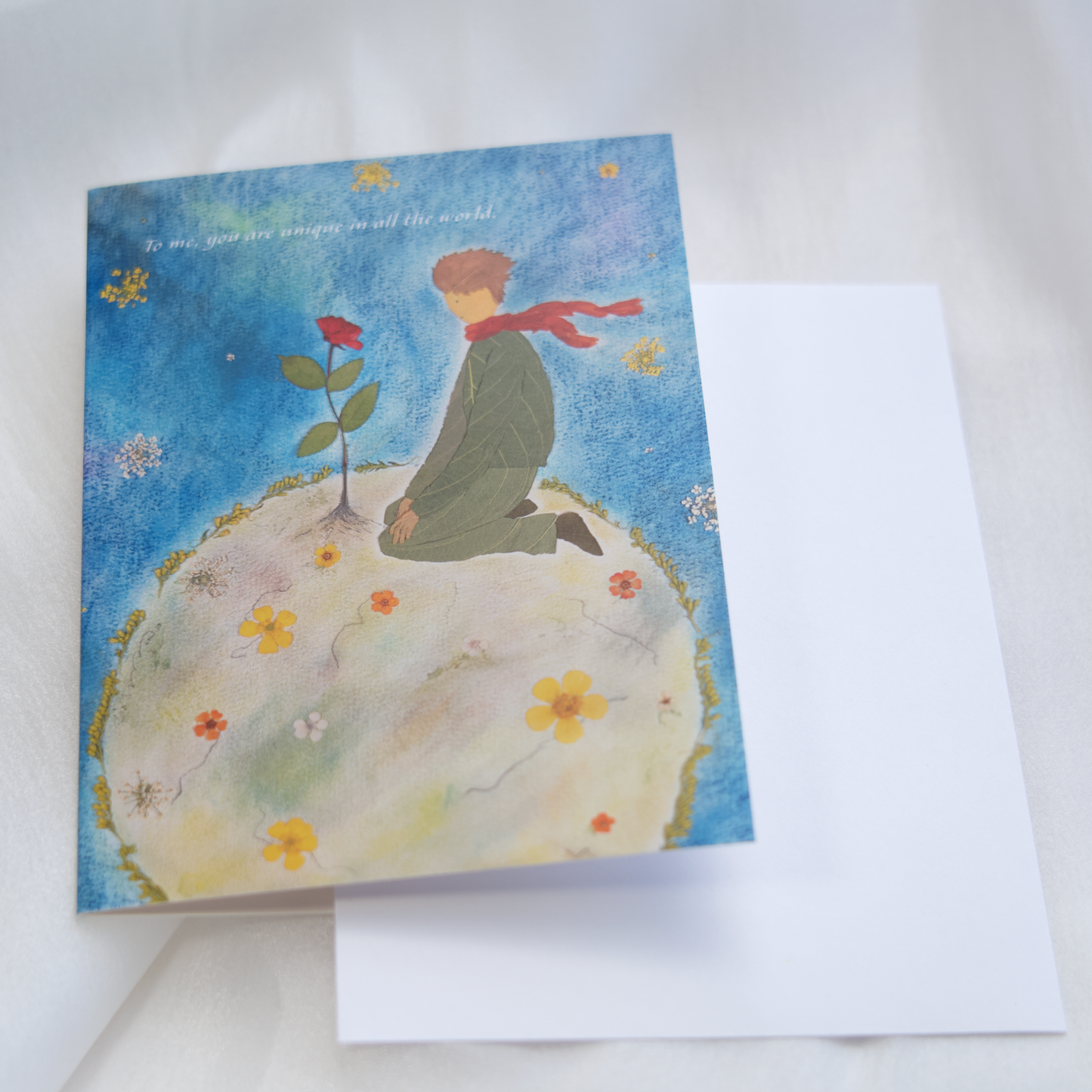 pressed flower art the little prince greeting cards for kids
