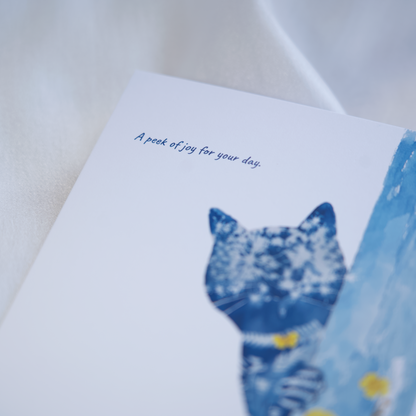 whimsical animal greeting cards for cat lovers