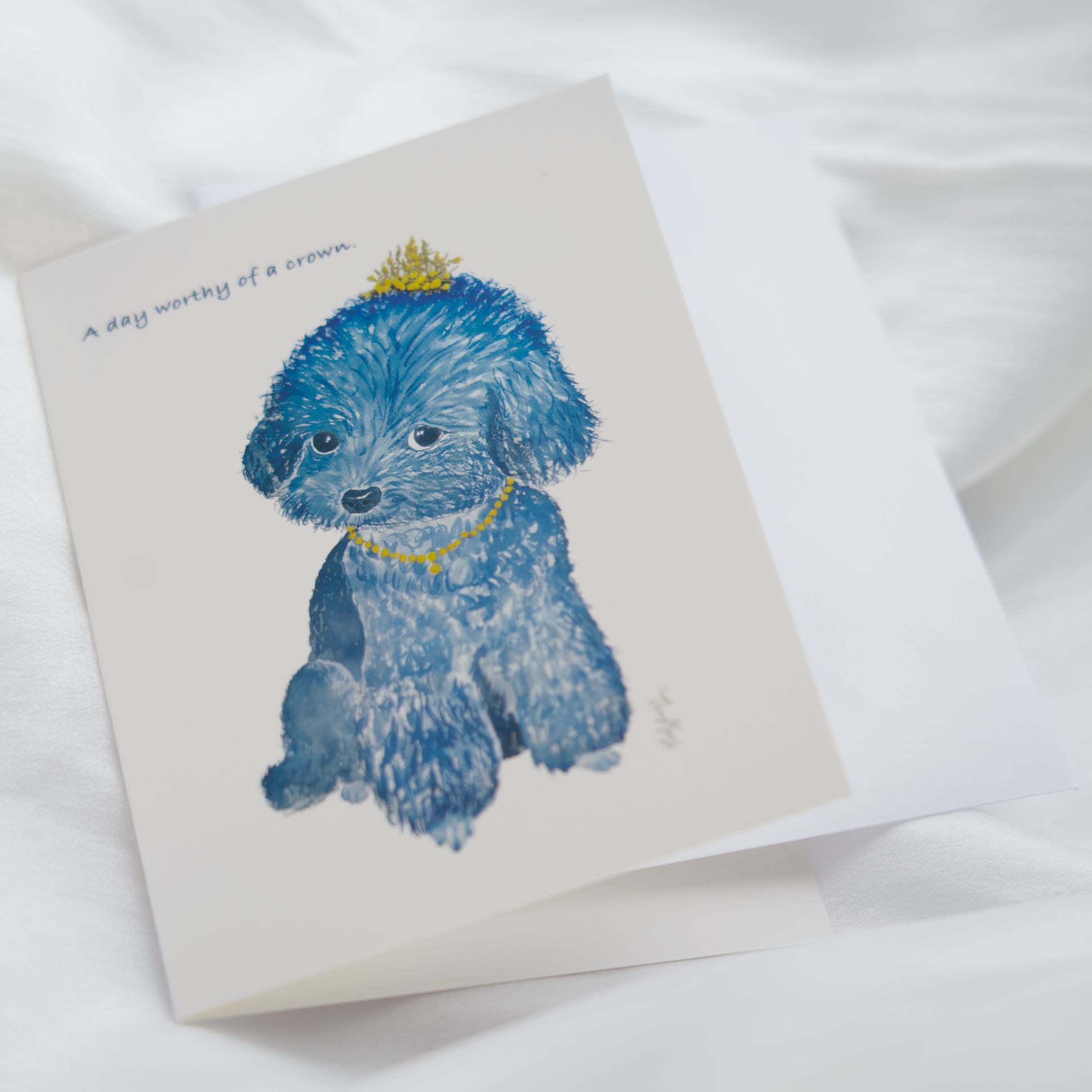 whimsical greeting cards for dog lovers teddy bear dog art