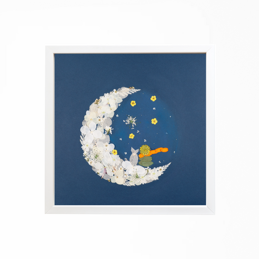 the little prince pressed flower nursery wall art