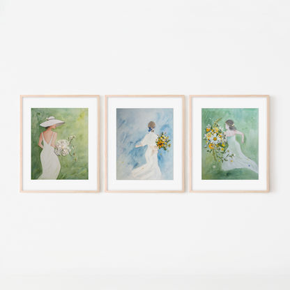 watercolor pressed flower art for girls bedroom