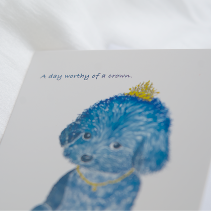 whimsical greeting cards for dog lovers teddy bear dog art